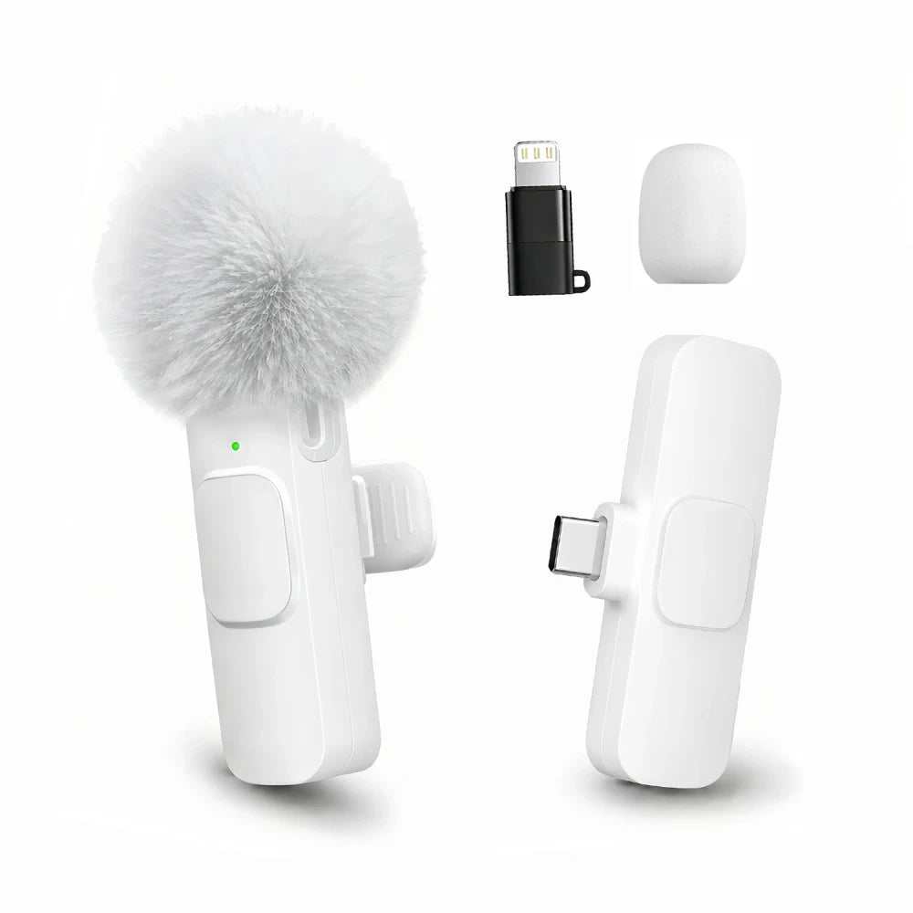 Wireless Lavalier Microphone with Windscreen