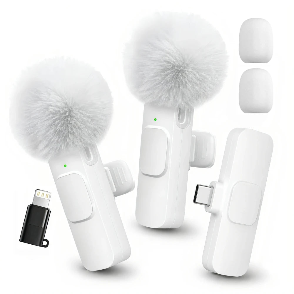 Wireless Lavalier Microphone with Windscreen